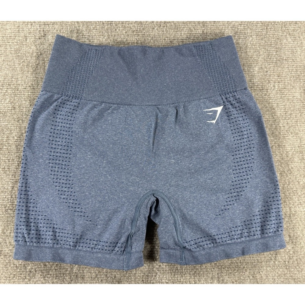 Gymshark Shorts Vital Seamless‎ Womens S Blue High Rise Athleisure  Fitness Gym